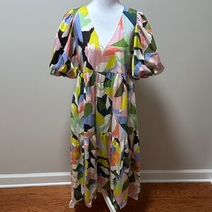 Crosby Colorful Print Midi Dress